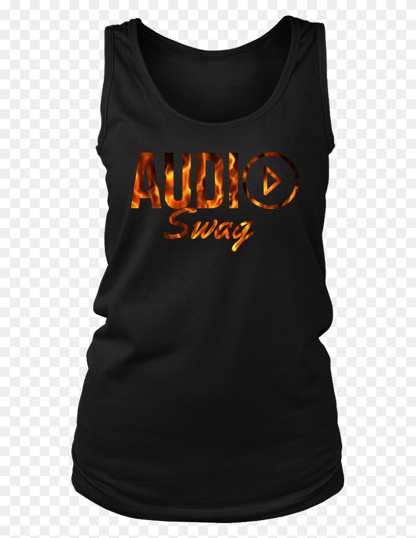 553x1025 Audio Swag Fire Logo Ladies Tank Top Shirt, Clothing, Apparel, Sleeve Descargar Hd Png