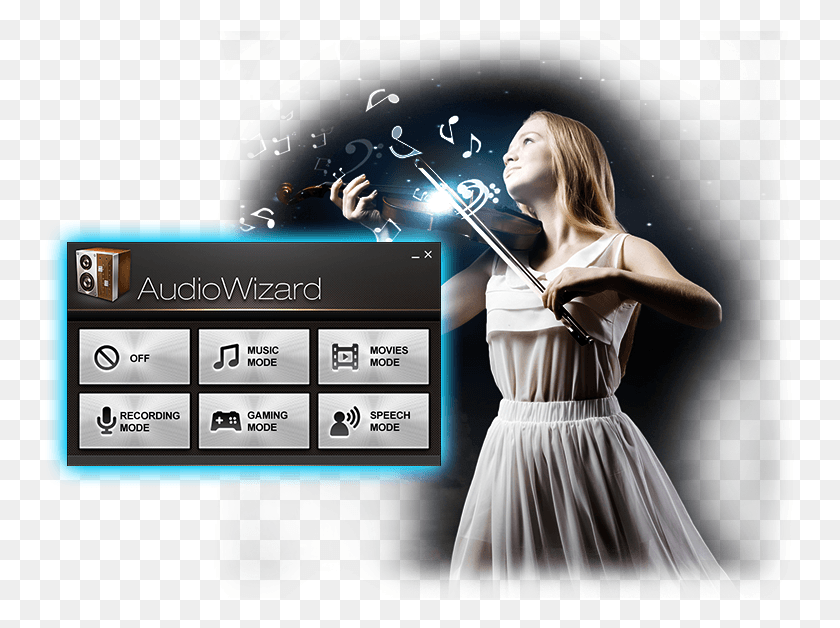 Audiowizard Five Pre Set Audio Modes Som Notebook Asus Z550ma, Person, Human, Screen HD PNG Download