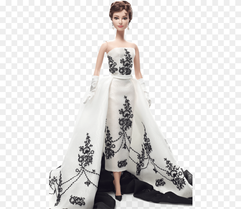 501x727 Audrey Hepburn And Barbie Image Audrey Hepburn Sabrina Barbie Doll, Gown, Formal Wear, Fashion, Wedding PNG