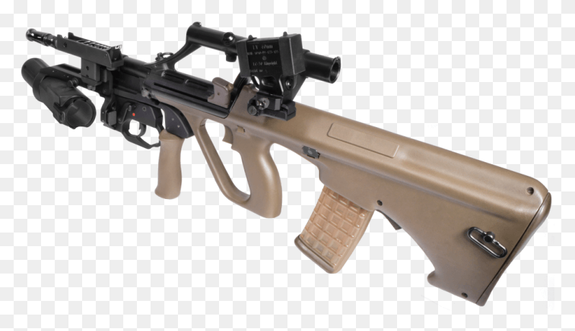 1009x549 Aug With Grenade Launcher, Gun, Weapon, Weaponry HD PNG Download