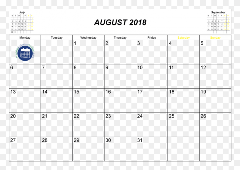 787x540 August 2018 Calendar Printable Transparent March 2017 Calendar, Text, Cooktop, Indoors HD PNG Download