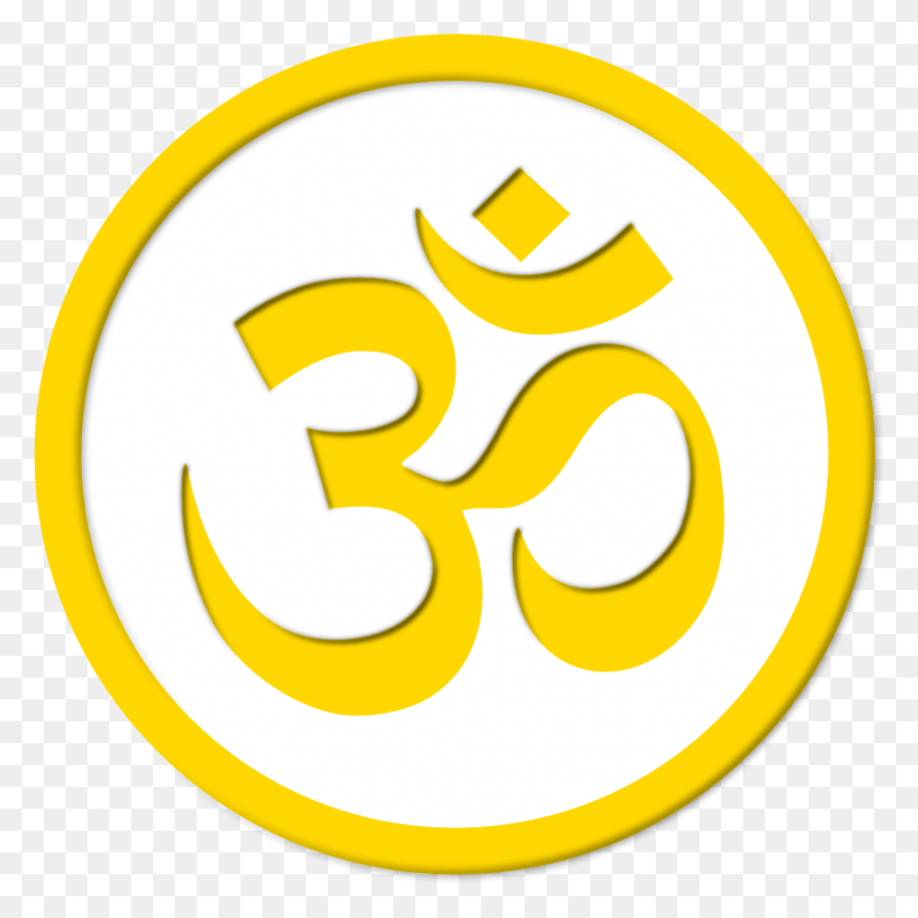 853x853 Aum Om Simbolo Symbol Yoga Namaste Peace Gold 1 555px Hinduism, Logo, Trademark, Badge HD PNG Download