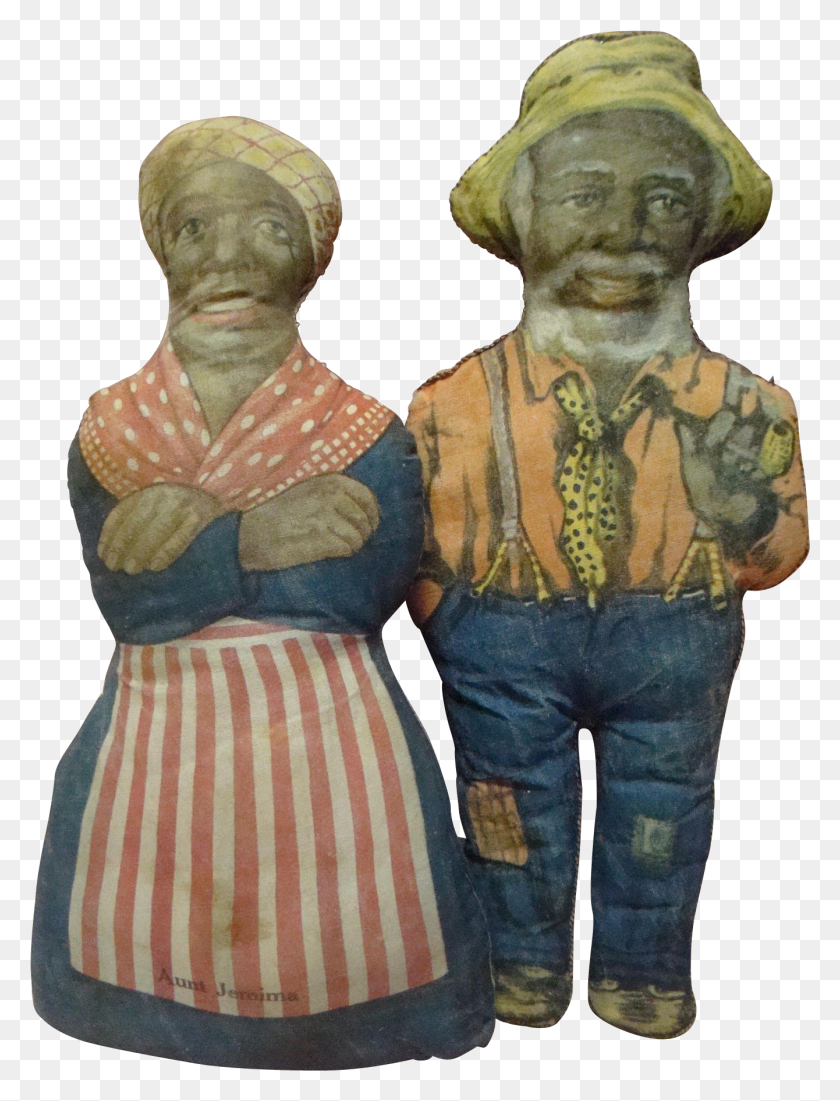 1340x1790 Aunt Jemima And Uncle Mose Cloth Advertising Dolls, Figurine, Person, Human HD PNG Download