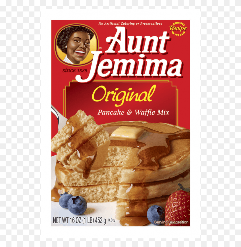 556x801 Aunt Jemima Original Pancake And Waffle Mix 16oz Aunt Jemima Pancake Mix 16 Oz, Food, Bread, Person HD PNG Download
