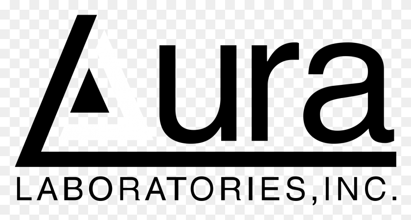 2331x1169 Aura Laboratories 01 Logo Black And White Andrx, Number, Symbol, Text HD PNG Download