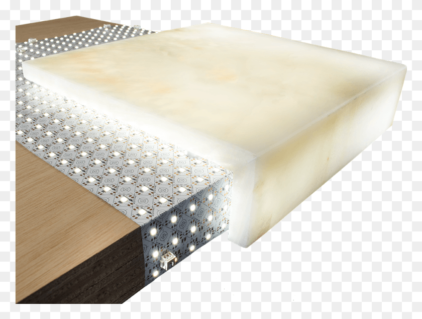 971x715 Auragami Led Light Sheet Nested Nesting Under Backlit Plywood, Furniture, Tabletop, Mattress HD PNG Download