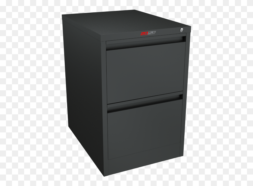 433x558 Ausfile 2 Drawer Filing Cabinet Chest Of Drawers, Furniture, Mailbox, Letterbox HD PNG Download