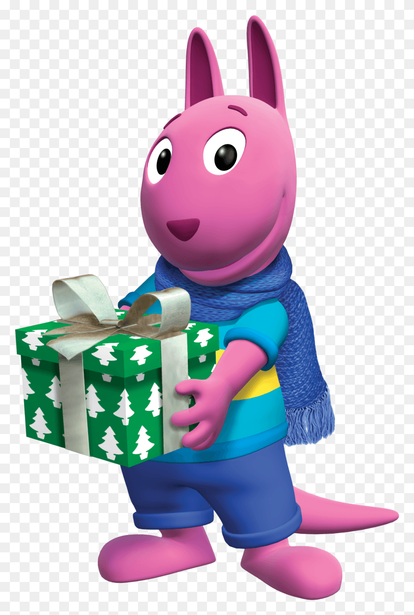 1760x2680 Austin Holding A Christmas Present Austin Backyardigans Transparent, Toy, Figurine, Gift HD PNG Download