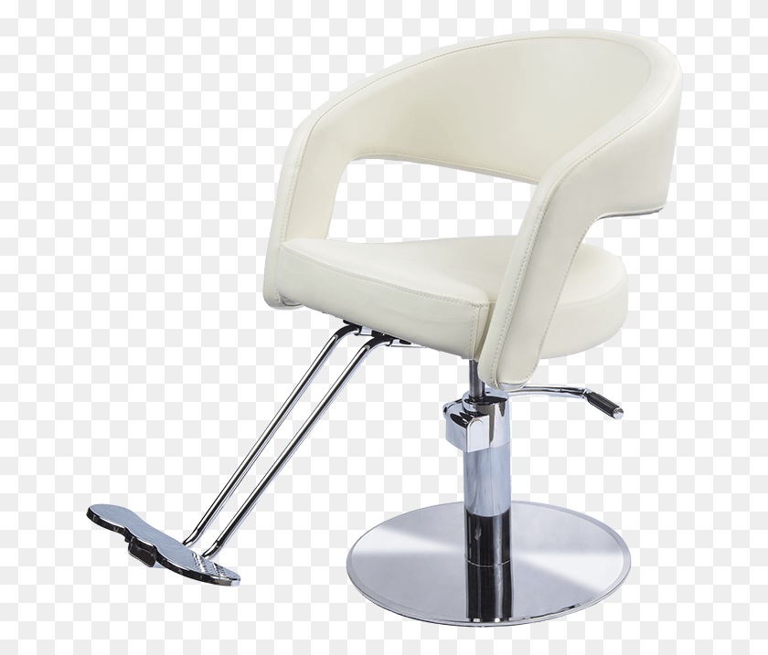 654x657 Austin Styling Chair In Ivory White Salon Chair Transparent Background, Furniture, Cushion, Armchair HD PNG Download