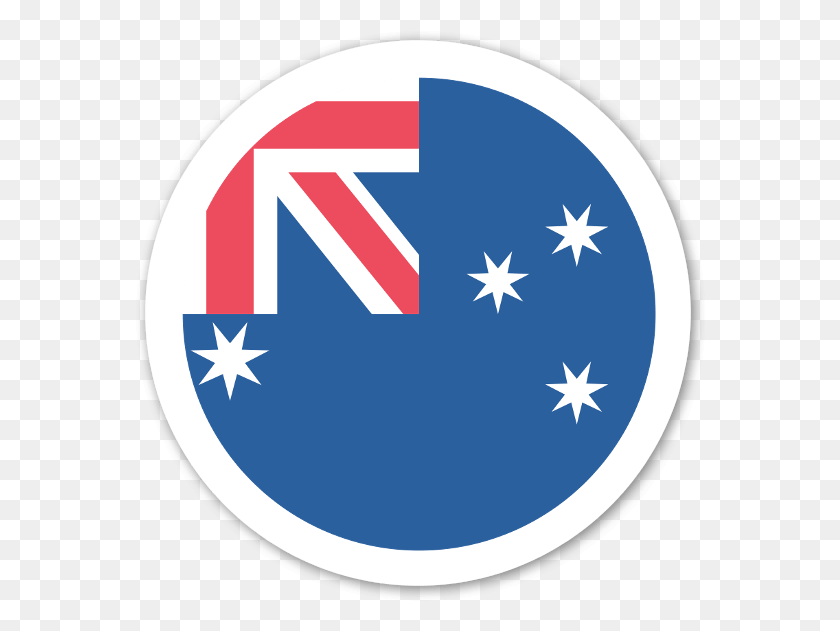 570x571 Australia Flag Sticker Flag, Symbol, Star Symbol, First Aid HD PNG Download
