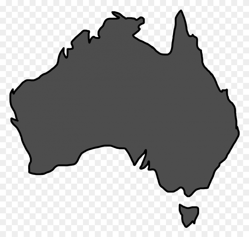 1666x1581 Australia Map Blacked Map Of Potato Cake Vs Potato Scallop, Leaf, Plant, Bow HD PNG Download