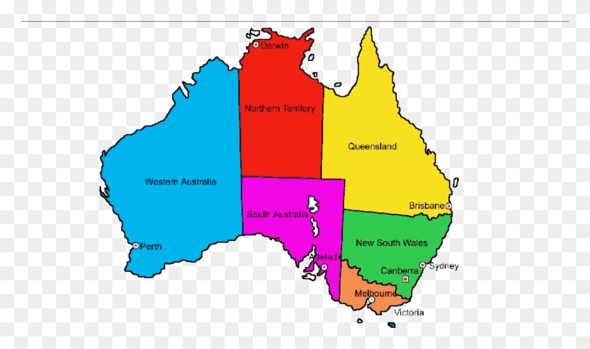 1280x720 Карта Австралии С Именами К Северу От Южной Австралии, Диаграмма, Участок, Атлас Hd Png Скачать
