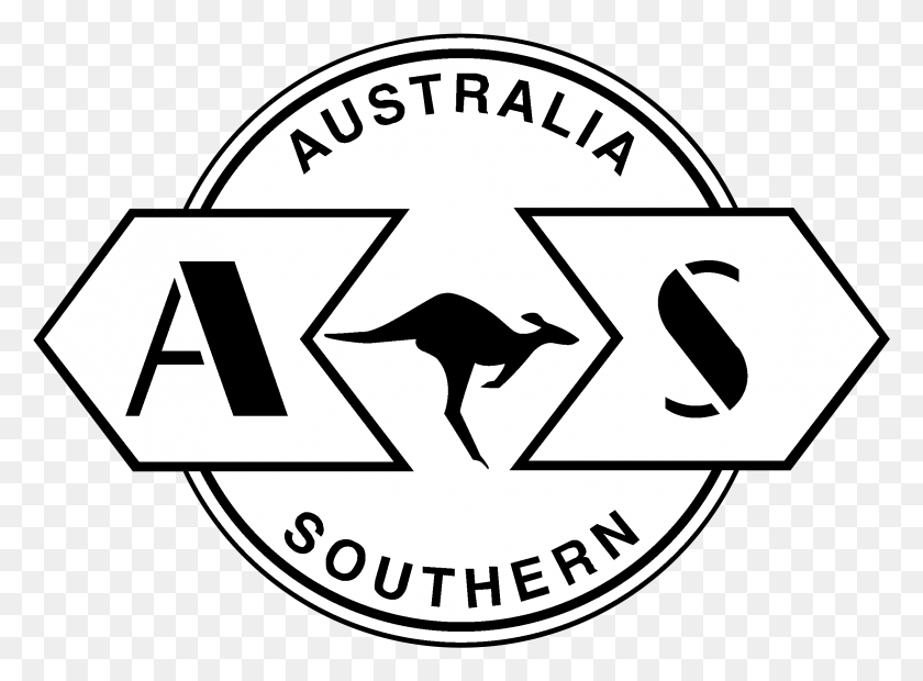 2331x1675 Australia Southern Railroad 01 Logo Black And White, Symbol, Label, Text HD PNG Download