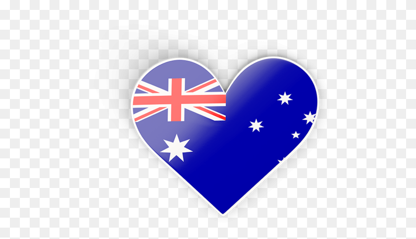 497x423 Australian Flag Button Flag Australia, Heart, Label, Text HD PNG Download