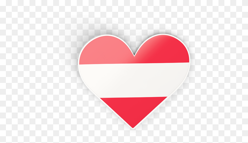 497x423 Austria Flag Heart, Label, Text, Sticker HD PNG Download