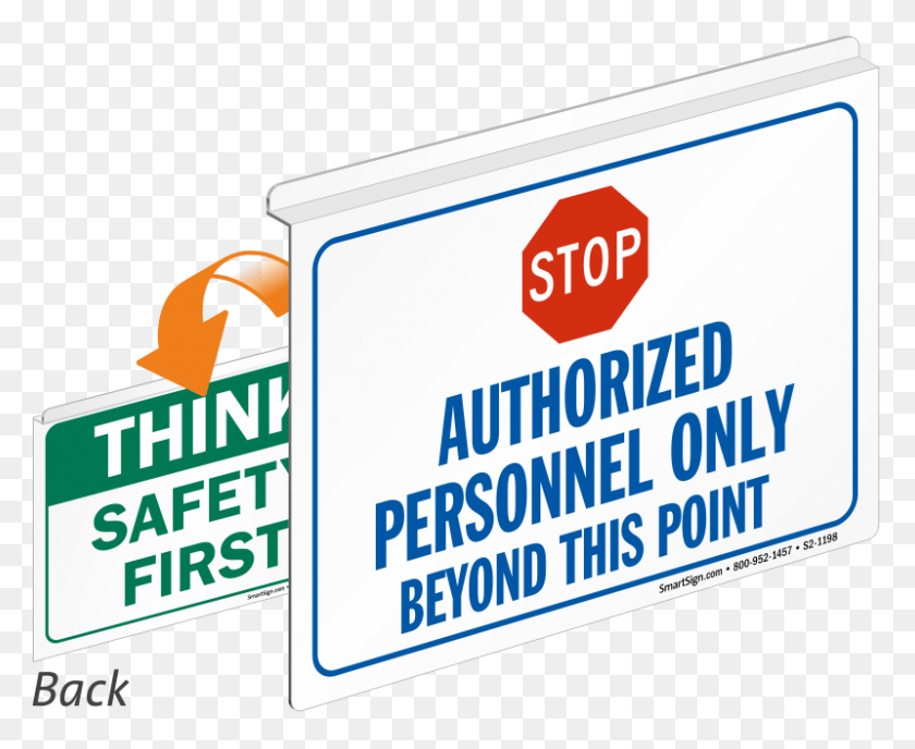 800x645 Authorized Personnel Only Safety First Stop Sign Stop Sign, Word, Text, Label HD PNG Download