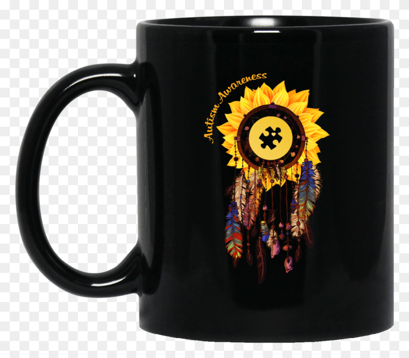 1146x992 Autism Awareness Dream Catcher Sunflower Mugs Sunflower Mugs, Coffee Cup, Cup, Soil HD PNG Download