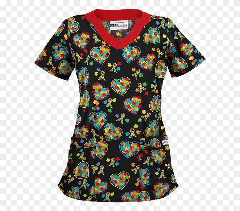 601x679 Autism Scrubs, Pattern, Clothing, Apparel HD PNG Download