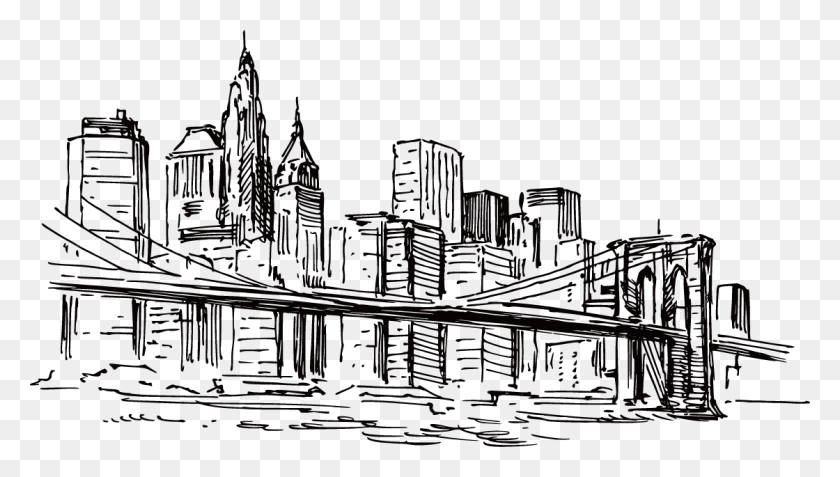 1120x599 Autistic Drawing Skyline London Building And Bridge Drawing, Spire, Tower, Architecture HD PNG Download