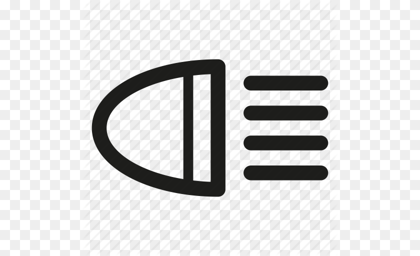 Auto Car Headl Headlight L Light Icon, Cutlery, Fork, Accessories Sticker PNG