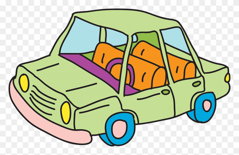 960x597 Dibujo De Coche De Dibujos Animados Auto, Vehículo, Transporte, Automóvil Hd Png