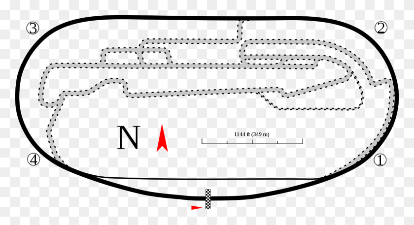 1200x612 Autoclub Speedway Track Layout Svg, Trombone, Brass Section, Musical Instrument HD PNG Download