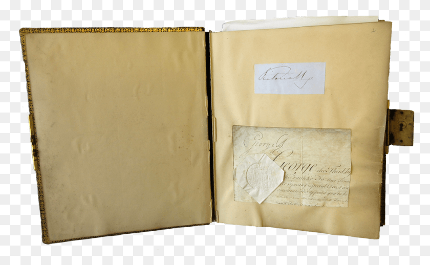 989x581 Autograph Scrapbook Showing Some Signatures Inside Vellum, Text, Envelope, Cardboard HD PNG Download