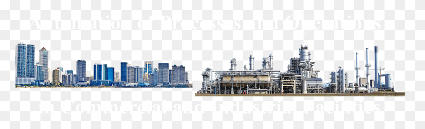 1938x487 Automation Of Processes Industrial Cityscape, Building, Factory, Power Plant HD PNG Download