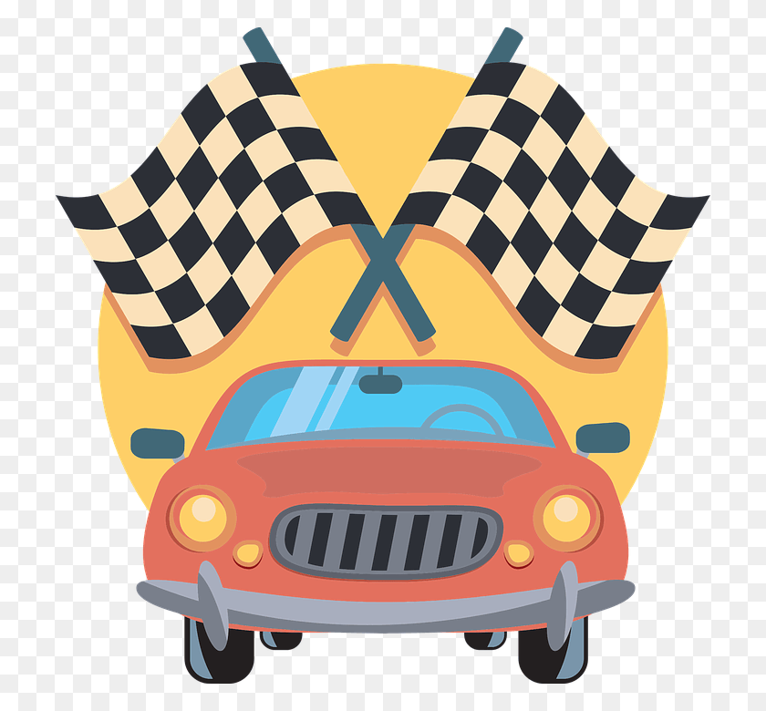 718x720 Automobile Car Checkered Drive Flags Icon Race Racing Checkered Flag, Vehicle, Transportation, Jeep HD PNG Download