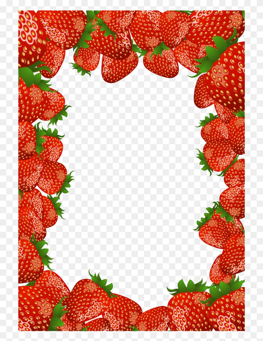 726x1028 Осенние Рамки Free Strawberry, Plant, Fruit, Food Hd Png Download