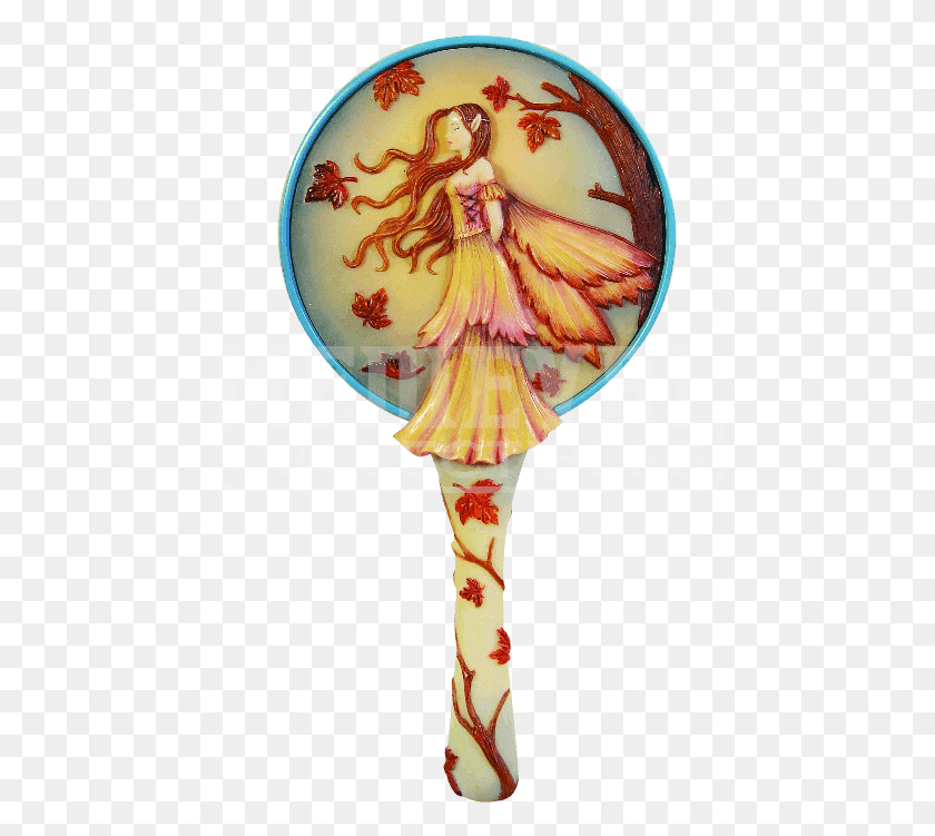 462x691 Autumn Gold Hand Mirror By Molly Harrison Angel, Plant, Flower, Blossom HD PNG Download
