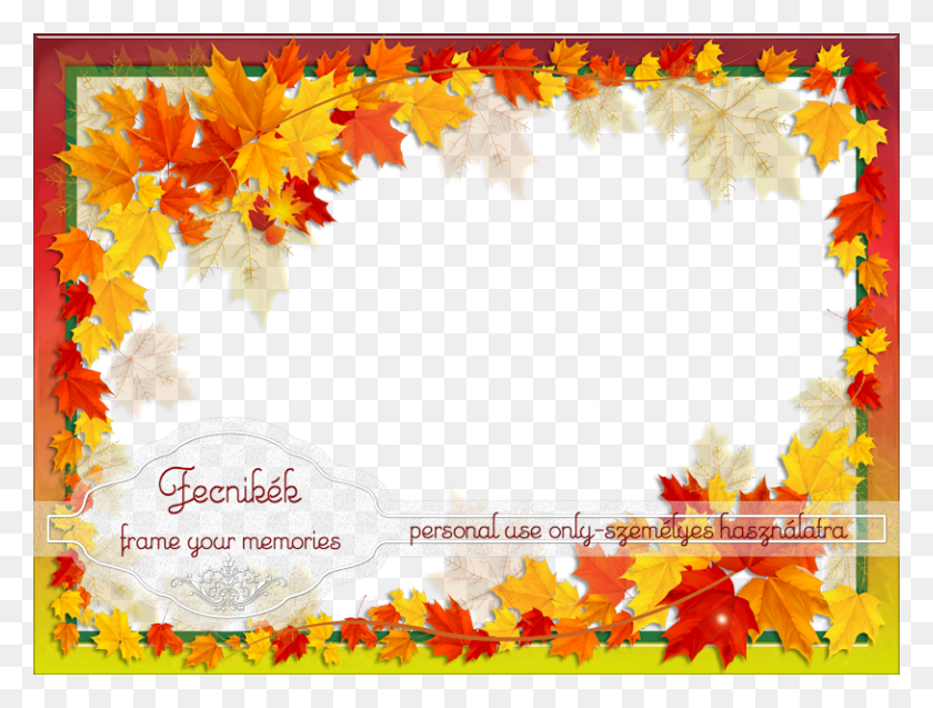 813x602 Autumn Leaves Frame Floral Design, Leaf, Plant, Tree HD PNG Download