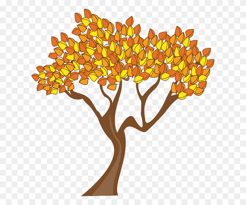 625x640 Autumn Season Tree Leaves Tree In Autumn Clipart, Lamp, Plant, Outdoors HD PNG Download