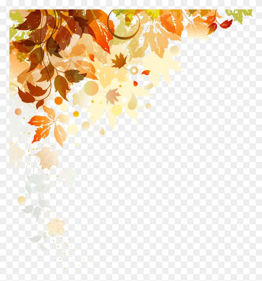 1225x1323 Autumn Spring Leaves Illustration Four Shading Seasons Seasonal Changes, Graphics, Floral Design HD PNG Download
