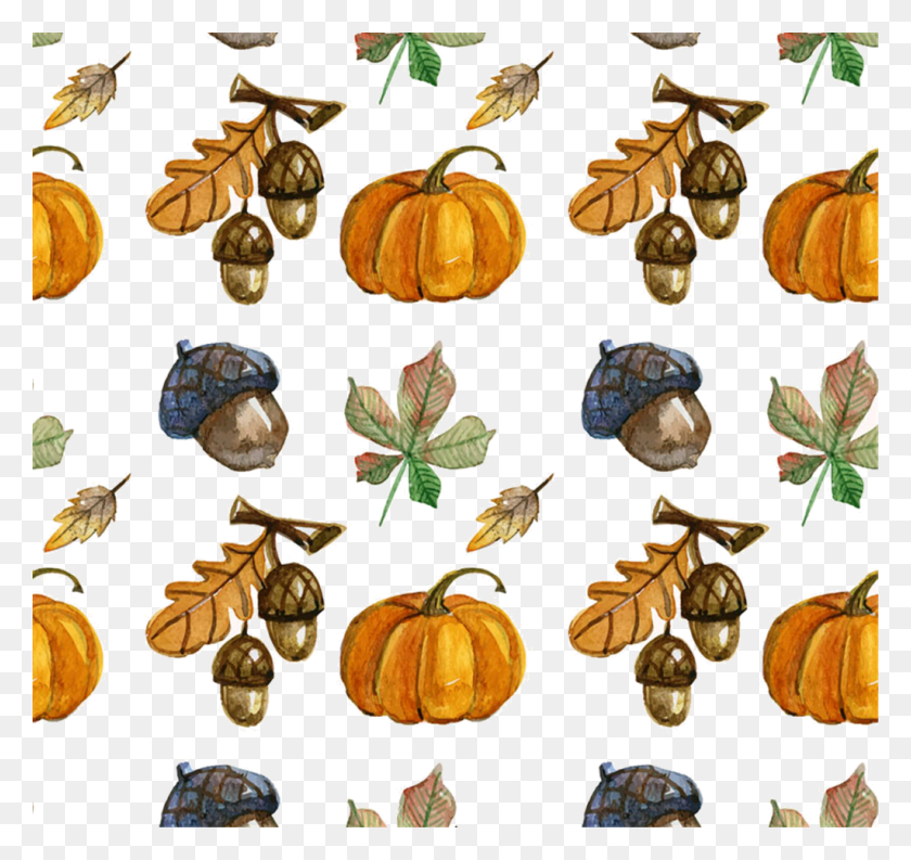 1024x963 Autumn Watercolor Painting Season Hand Painted Handpainted Pumpkin Watercolor Background, Plant, Nut, Vegetable HD PNG Download