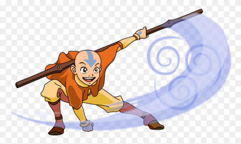 1002x568 Avatar Aang White Background Anime The Last Airbender Poster, Person, Human, Leisure Activities HD PNG Download