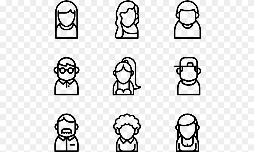 Avatar Collection Man Woman Avatar, Gray PNG