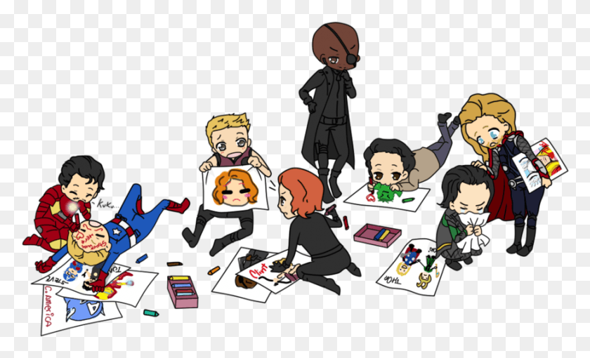874x505 Avengers Captain America And Fanart Image Chibi Avengers Fan Art, Person, Human, People HD PNG Download