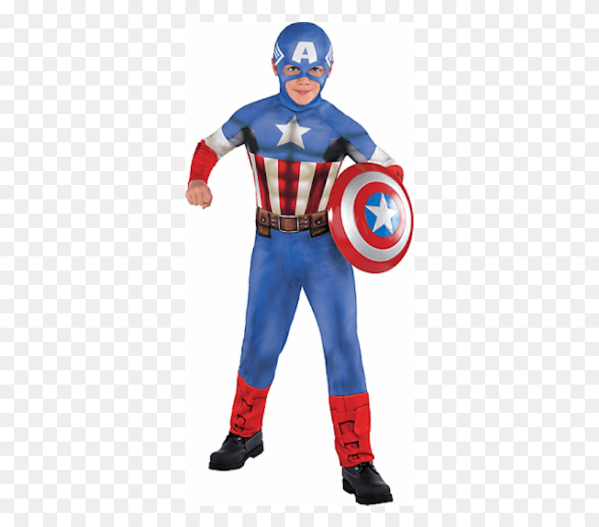 324x680 Avengers Captain America Classic Boys Small Halloween Vestiti Di Carnevale Per Maschietti, Costume, Person, Human HD PNG Download