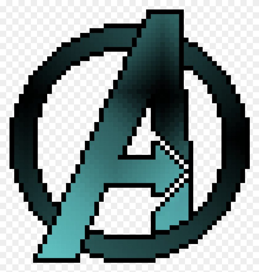 970x1027 Avengers Logo Pixel Jack O Lantern, Texto, Triángulo, Símbolo Hd Png