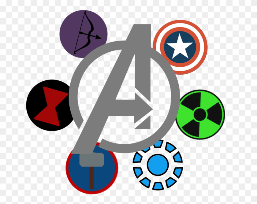 673x607 Avengers Symbols Together Avengers Symbols, Symbol, Graphics HD PNG Download