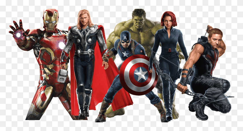 1781x901 Avengers Team Iron Man Transparent Background, Person, Human, Costume HD PNG Download