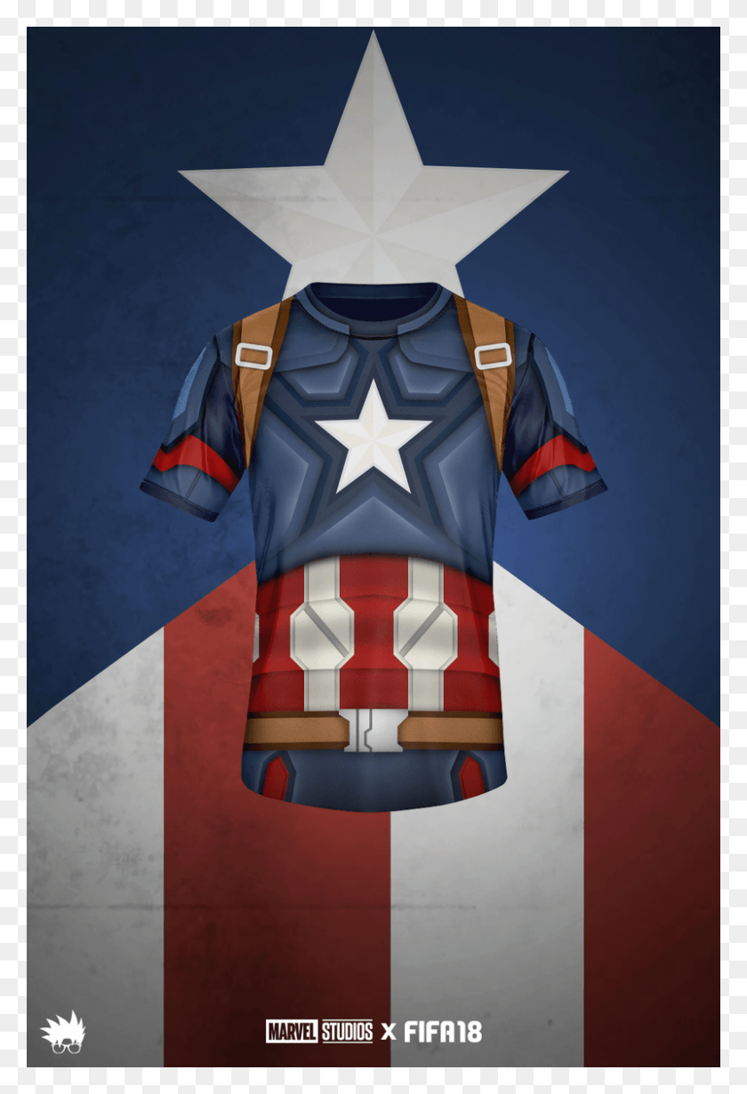 800x1200 Avengers X Fifa 18 The First Kit For The First Avenger, Clothing, Apparel, Cape HD PNG Download