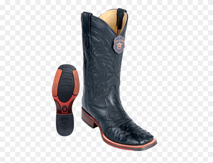 433x584 Avestruz Cowboy Boot, Clothing, Apparel, Shoe HD PNG Download