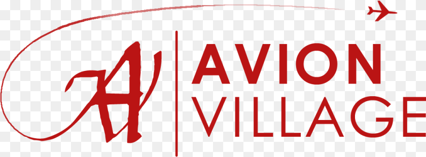 1092x403 Avion Village Oval, Text PNG