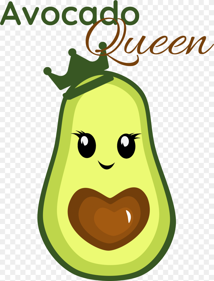 2657x3492 Avocado Queen With Heart Avocado Queen, Food, Fruit, Plant, Produce Sticker PNG