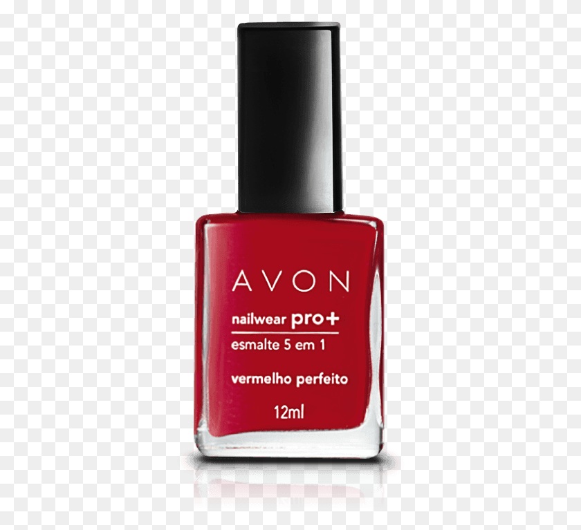 330x707 Avon Nailwear Pro Esmalte 5 Em 1 Vermelho Perfeito Avon, Bottle, Cosmetics, Label HD PNG Download