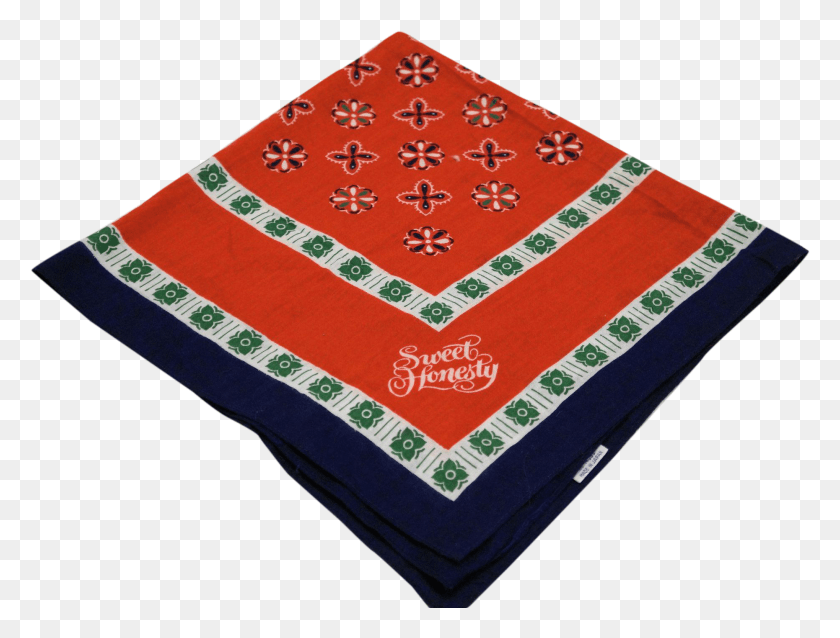 1861x1381 Avon Sweet Honesty Bandana Scarf Red Blue 1970s Japan Patchwork, Clothing, Apparel, Rug HD PNG Download