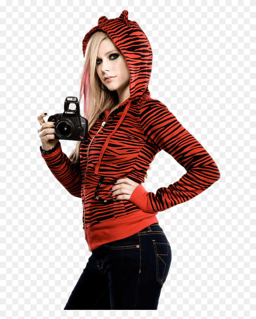 609x988 Avril Lavigne Canon, Clothing, Apparel, Camera HD PNG Download