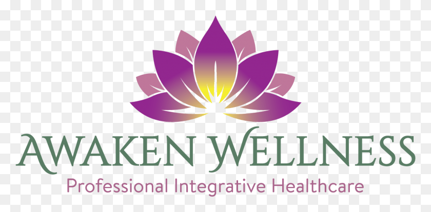 1188x540 Графический Дизайн Логотипа Awaken Wellness Columbia, Фиолетовый, Растение, Графика Hd Png Скачать